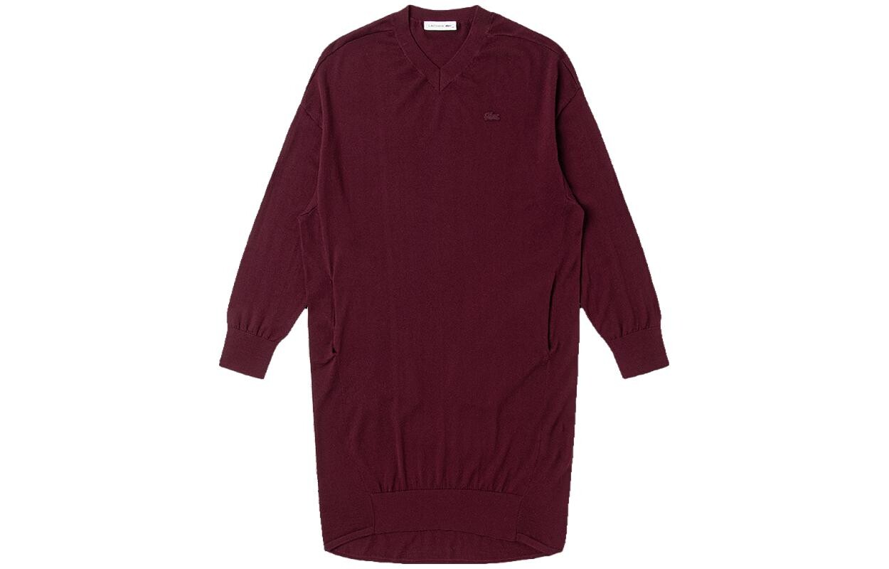 

LACOSTE Женское платье с длинными рукавами, цвет Burgundy