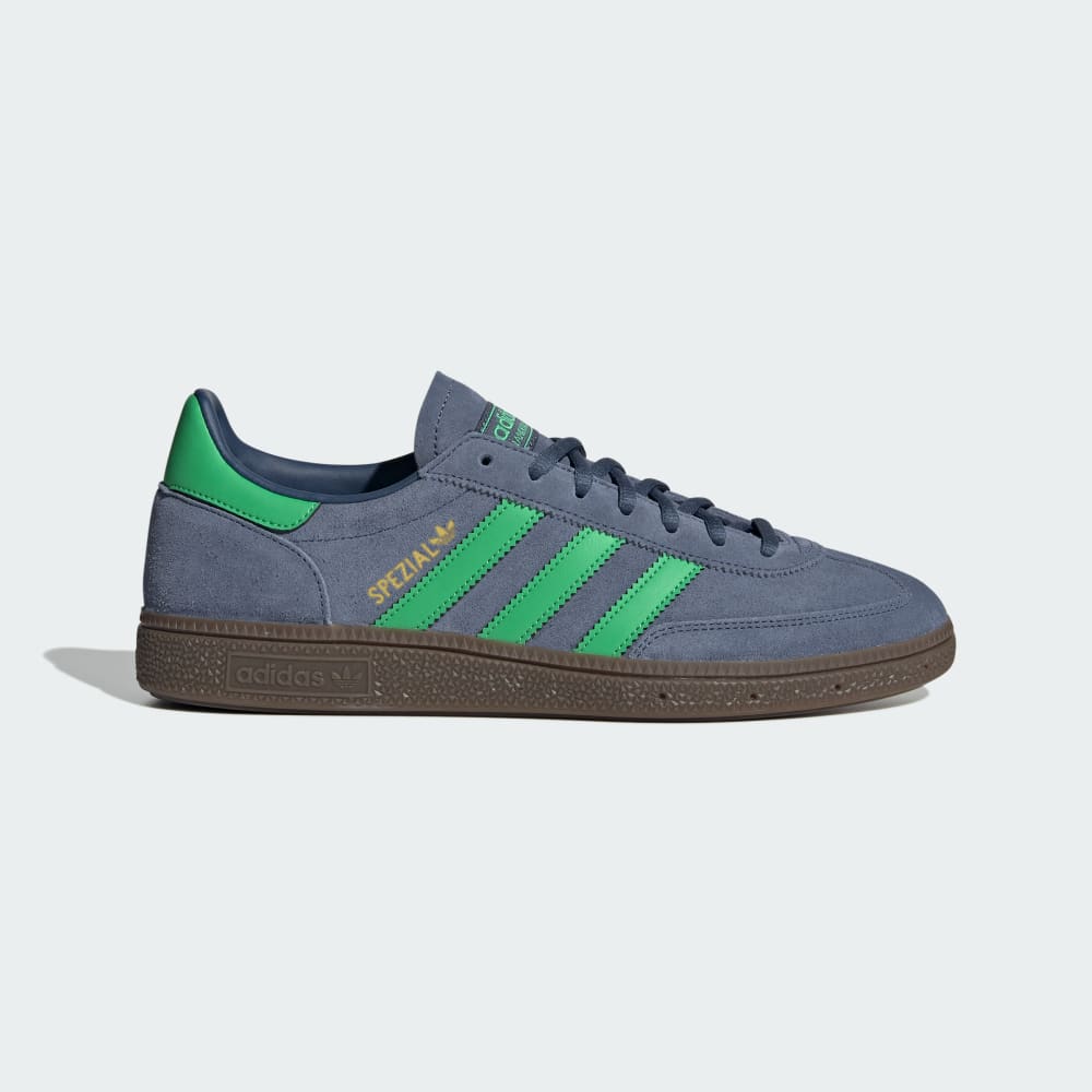 

Кроссовки Adidas Handball Spezial Shoes, цвет Preloved Ink/Semi Screaming Green/Gold Metallic