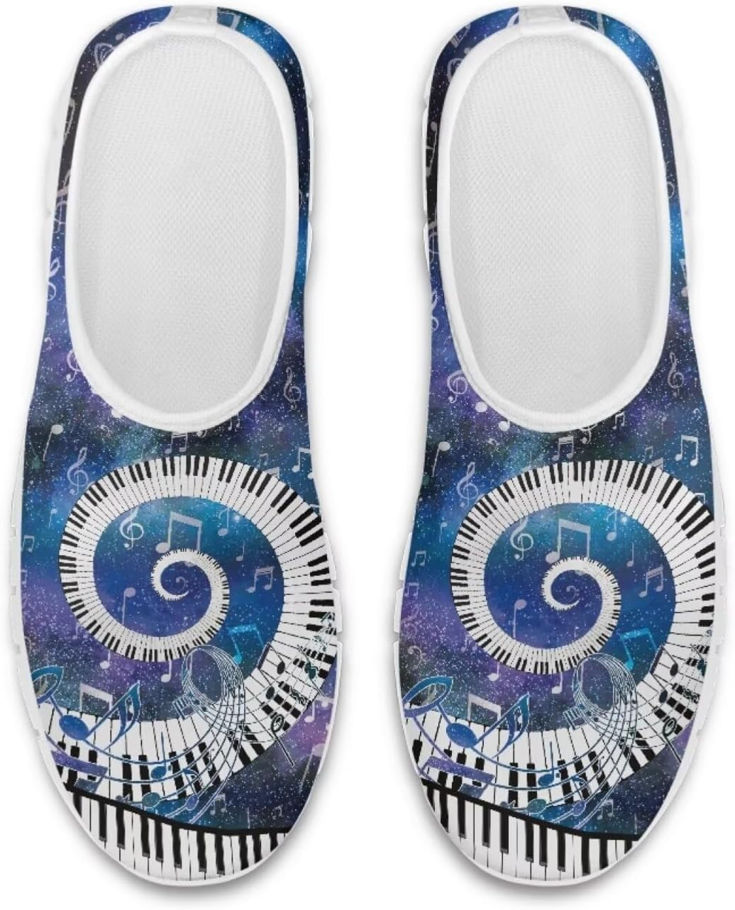 

Женские и мужские повседневные туфли с низким вырезом chaqlin, слипоны, широкие, мягкие, дышащие кроссовки для тенниса и тренировок, лоферы, Galaxy Music Note