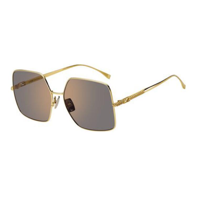 

Солнечные очки квадратной формы Women's Gold FENDI
