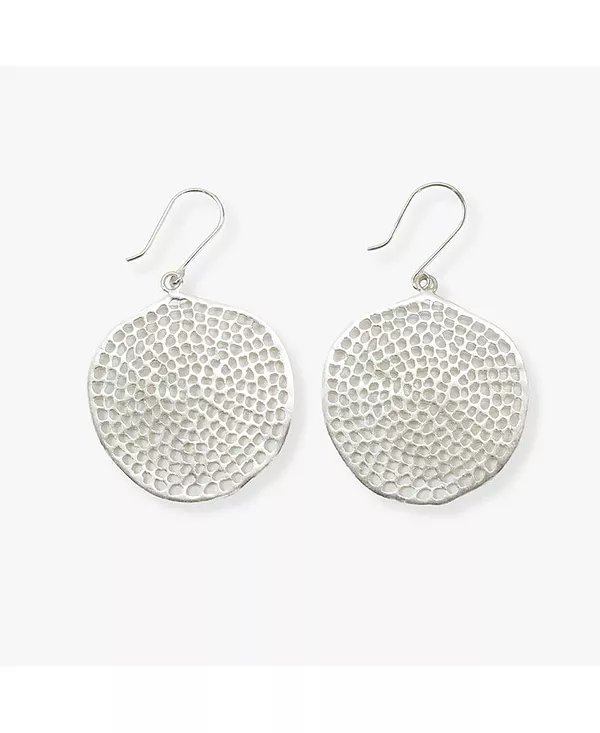 

Серьги из серебра с большим кругом и отверстиями, чернила + сплав Гретхен Ink+Alloy, silver