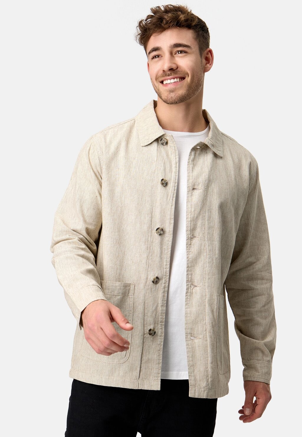 

ИНЭлтон INDICODE JEANS, Легкая куртка INDICODE JEANS, охра
