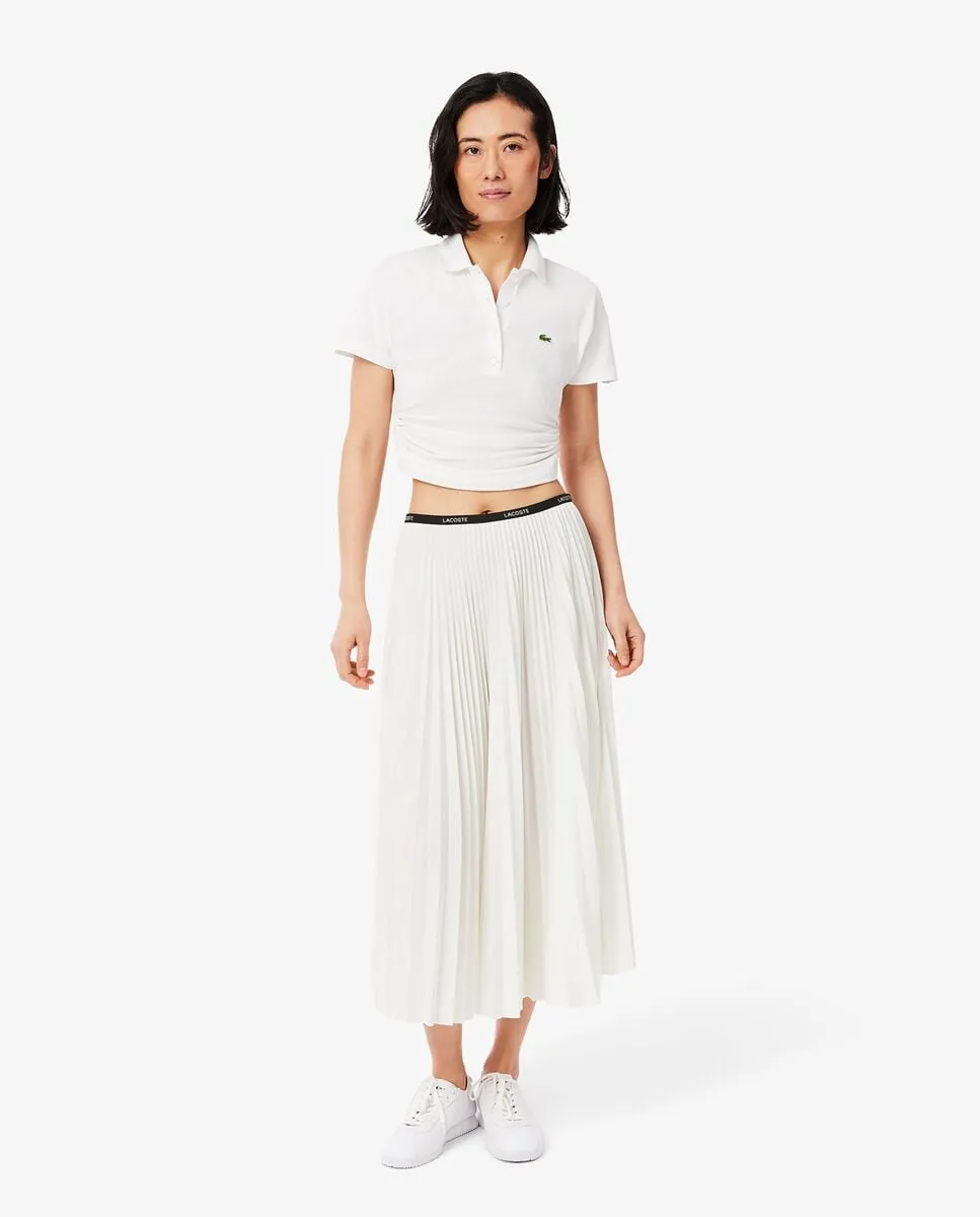 

Юбка плиссе с эластичной талией Lacoste, белый