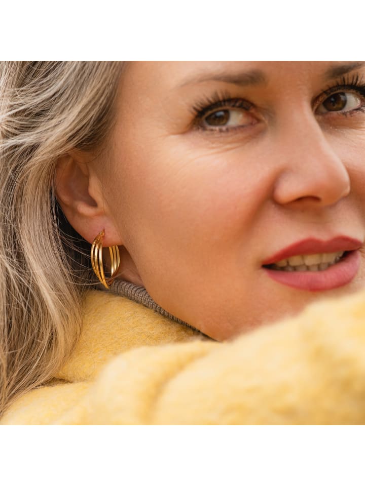 

Adeliás Женские серьги - Серьги-кольца из нержавеющей стали серебристого цвета