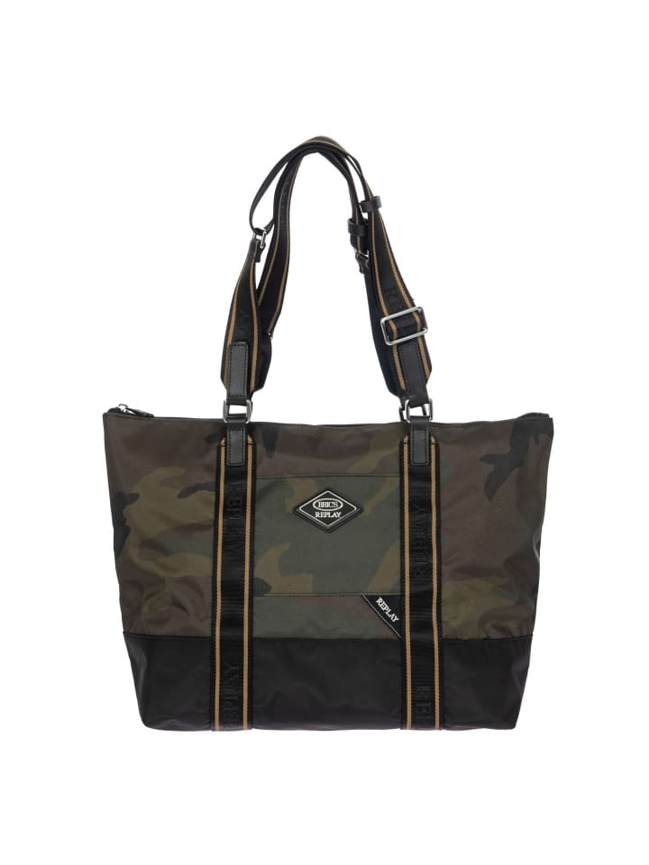 

Сумка-шоппер Bric'sx Replay 33 см в зеленом камуфляже BRIC`s
