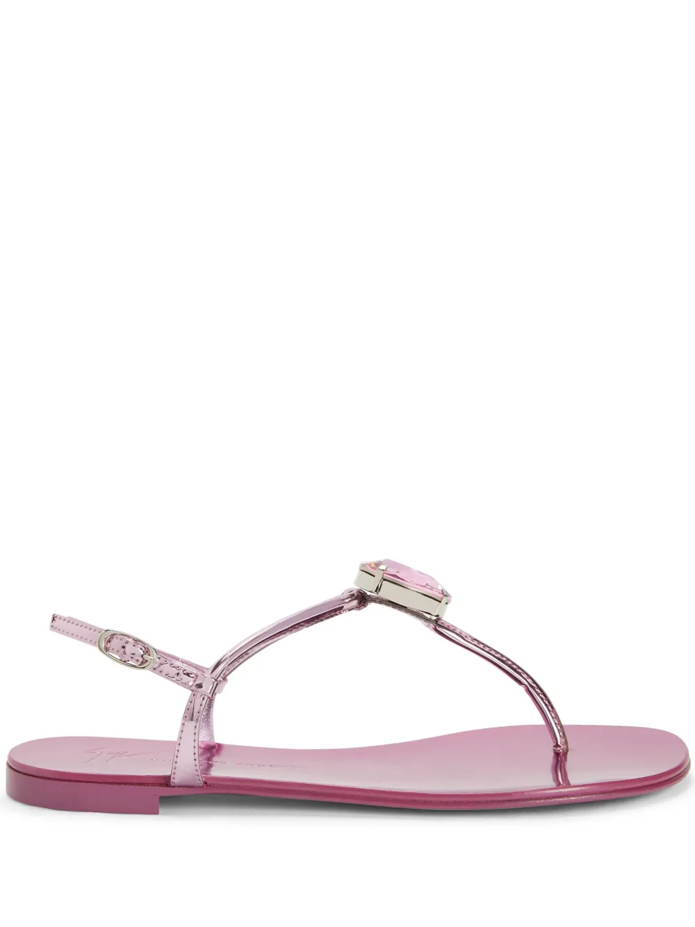 Сандалии Anthonia с эффектом металлик Giuseppe Zanotti, розовый