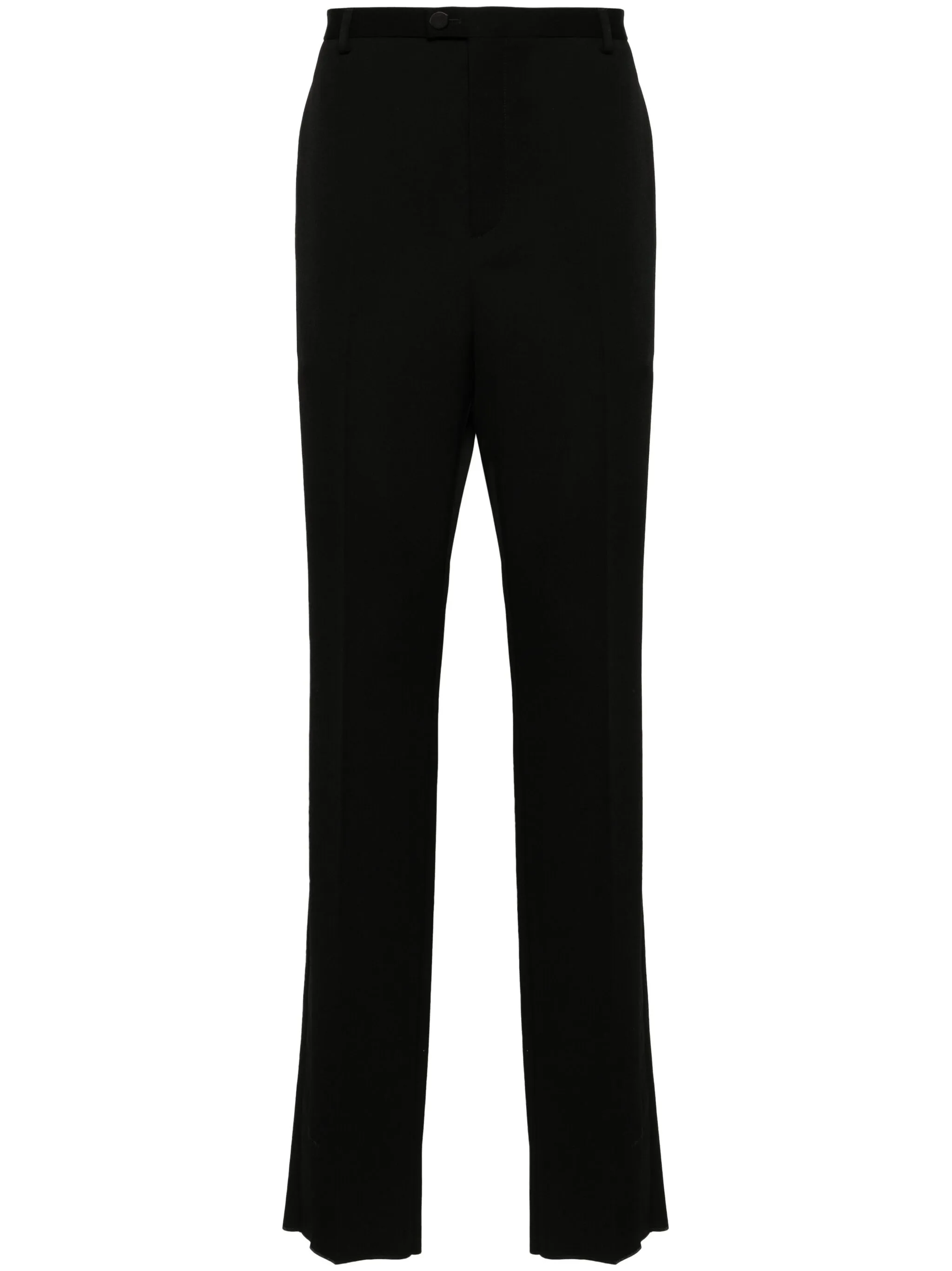 

Прямые брюки с завышенной талией Saint Laurent, черный