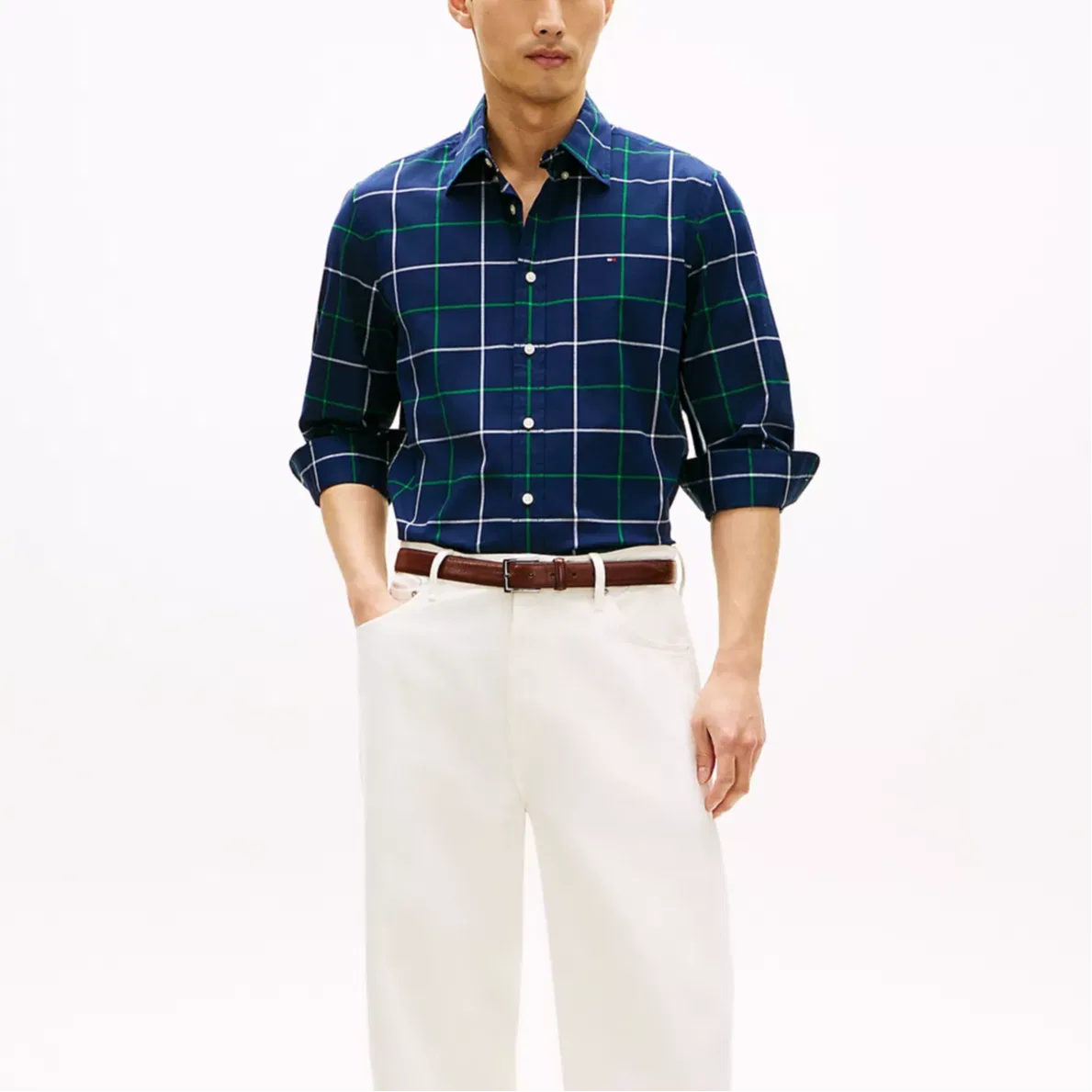 Рубашка мужская Marine Blue Moderate Tommy Hilfiger — фото 3
