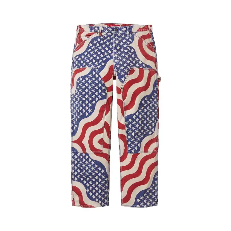 Брюки Supreme Flag Double Knee Painter Pant 'Multicolor'