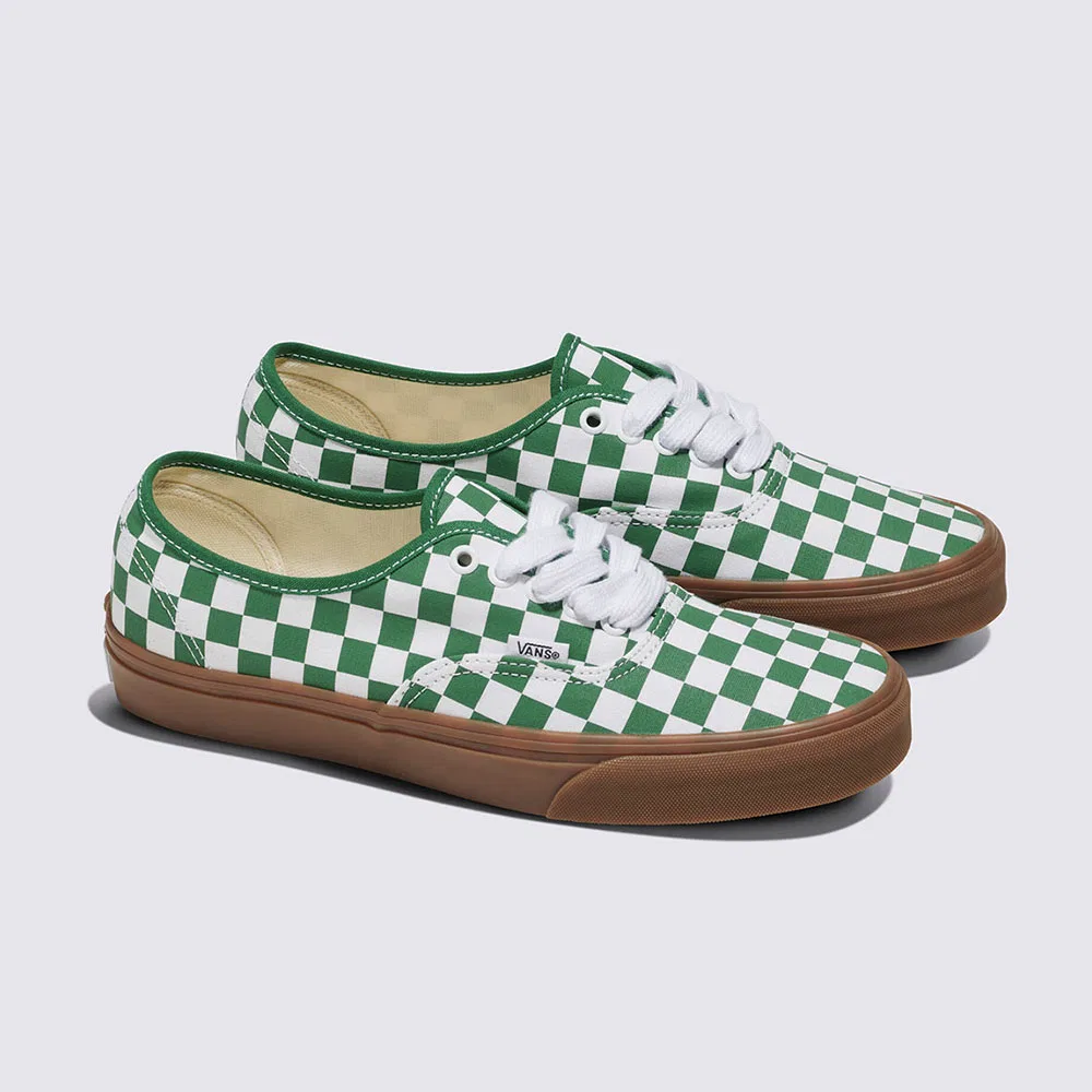Мужские низкие сникеры Authentic Fat Lace Checker зелёные от Vans