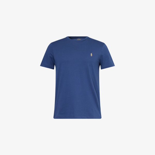 

Футболка из хлопкового джерси приталенного кроя с вышитым логотипом Polo Ralph Lauren, мультиколор
