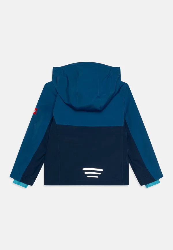 Куртка из мягкого материала кристиансанн Trollkids, Alpine Blue/Dark Indigo/Pool Blue — фото 2
