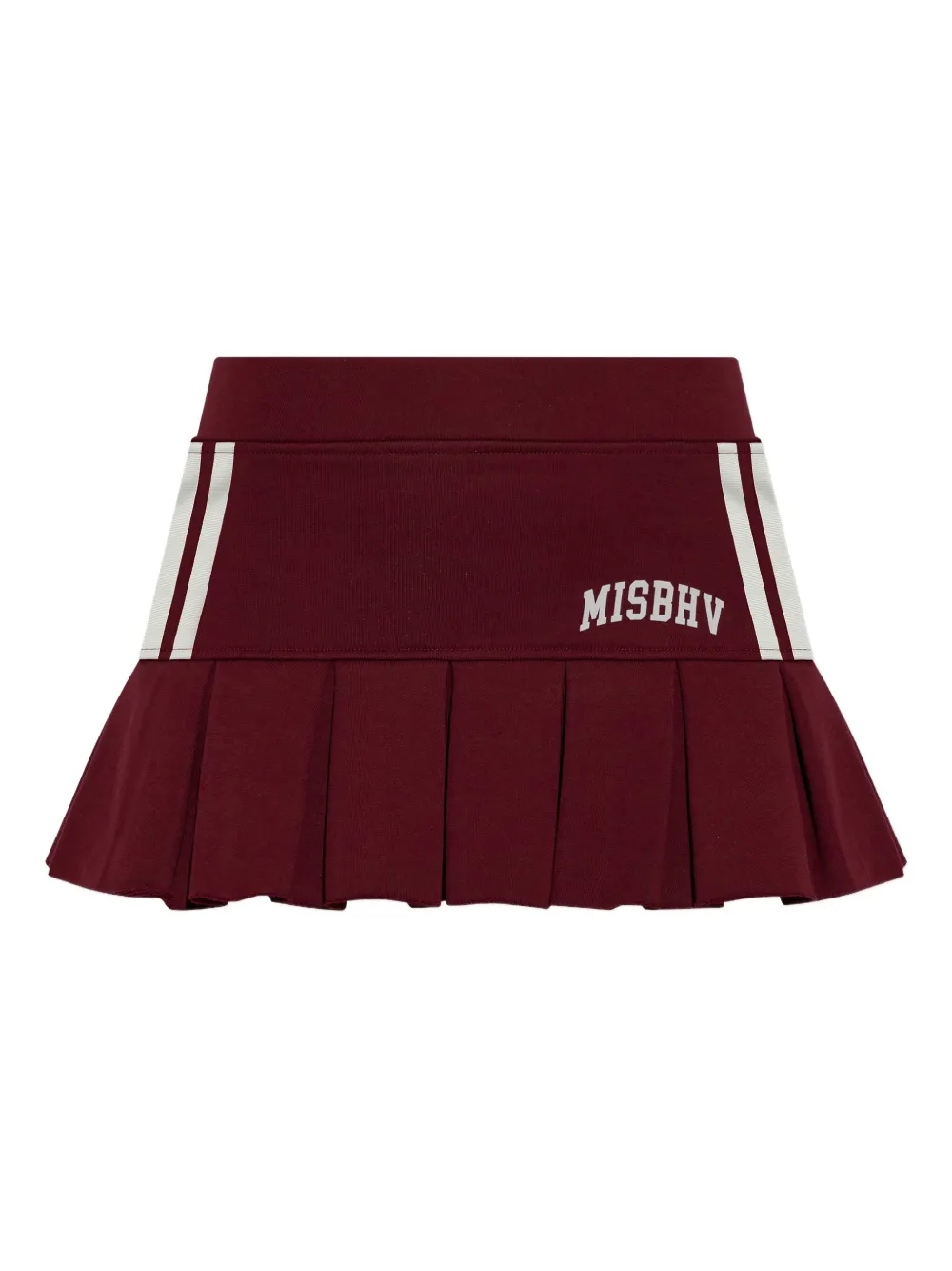 

Плиссированная мини-юбка в полоску Misbhv, красный