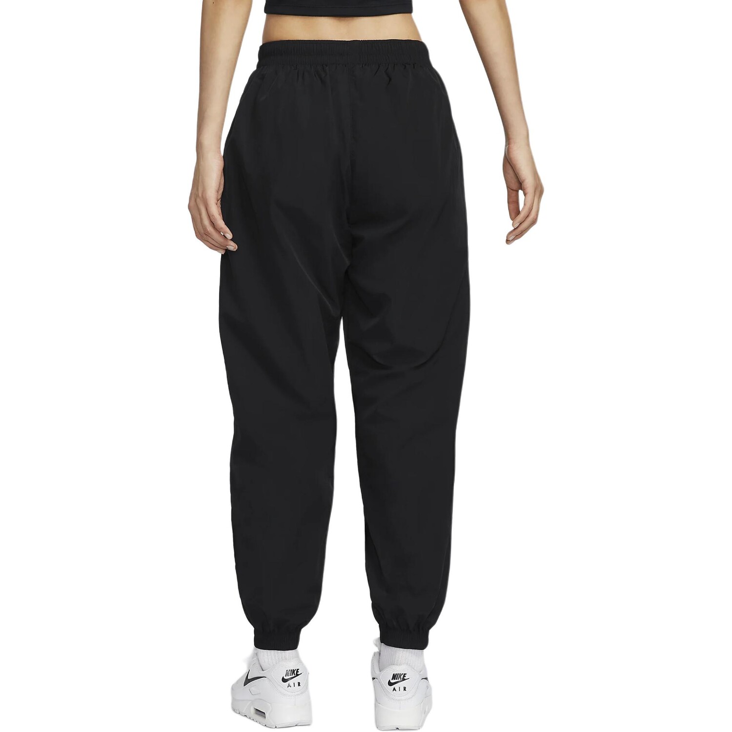 Брюки Nike Sportswear Essential Mid-Rise Oversized Woven Joggers, черный — фото 2