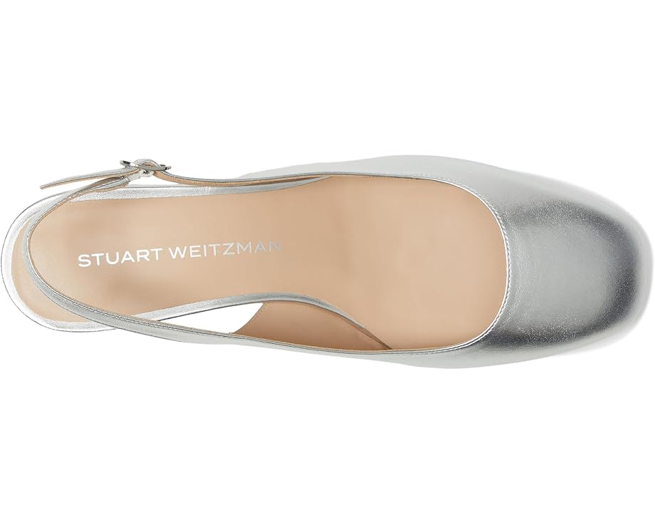 Туфли Stuart Weitzman Maeve Slingback 35, серебряный — фото 2