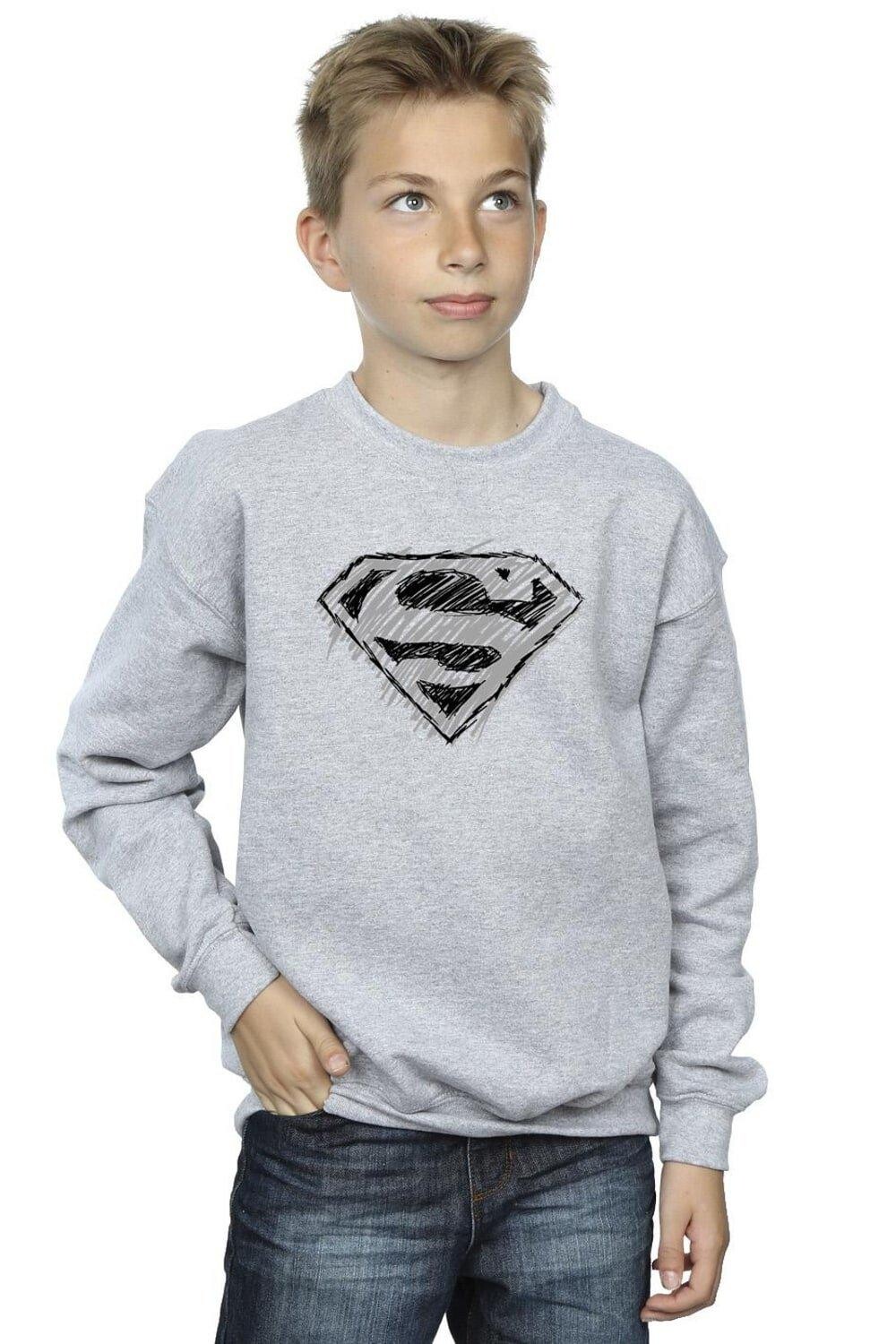 

Толстовка с логотипом Супермена DC Comics, серый
