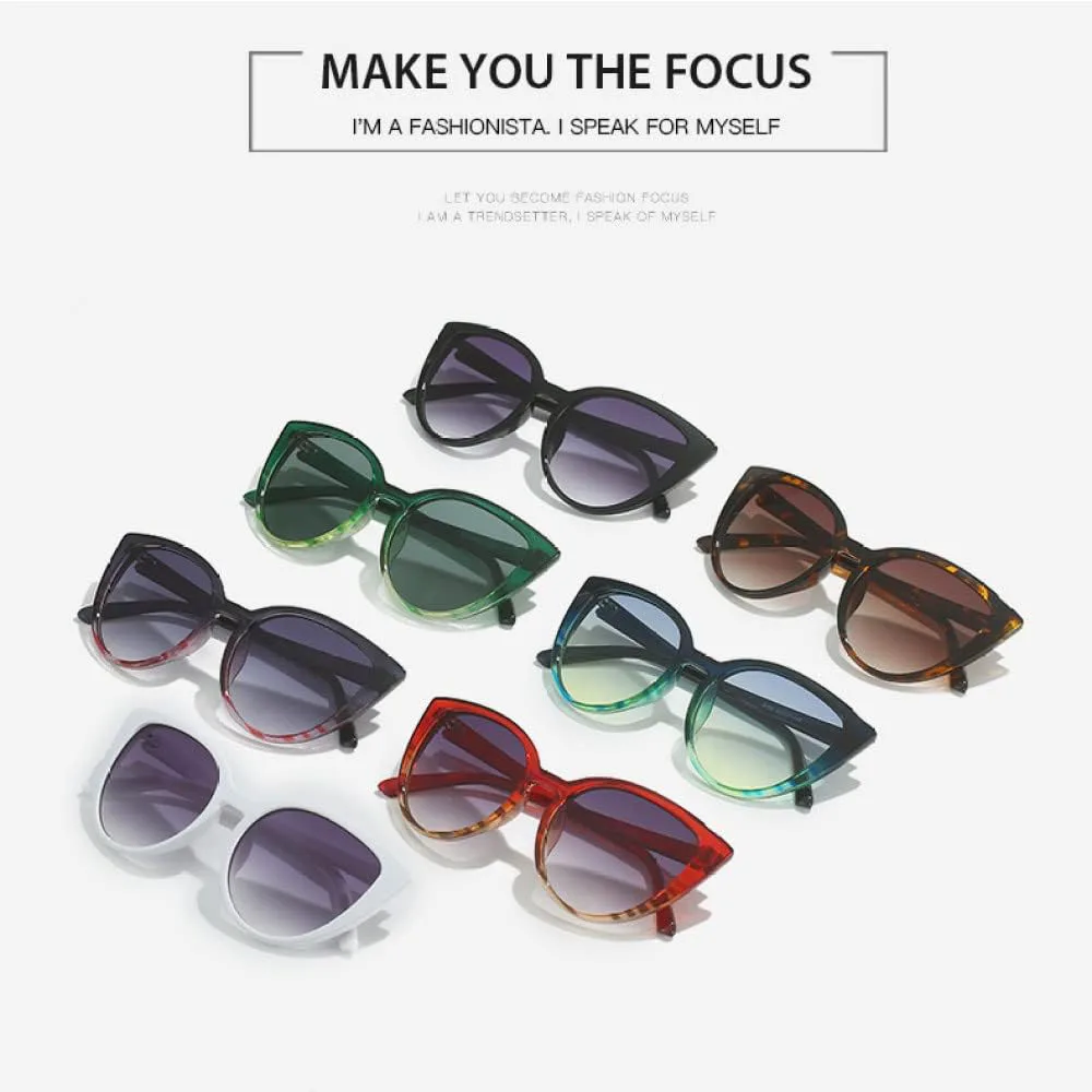 

Винтажные зеленые солнцезащитные очки «кошачий глаз» для женщин и мужчин, солнцезащитные очки в крупной оправе, солнцезащитные очки UV400 для женщин LANGSER, C4