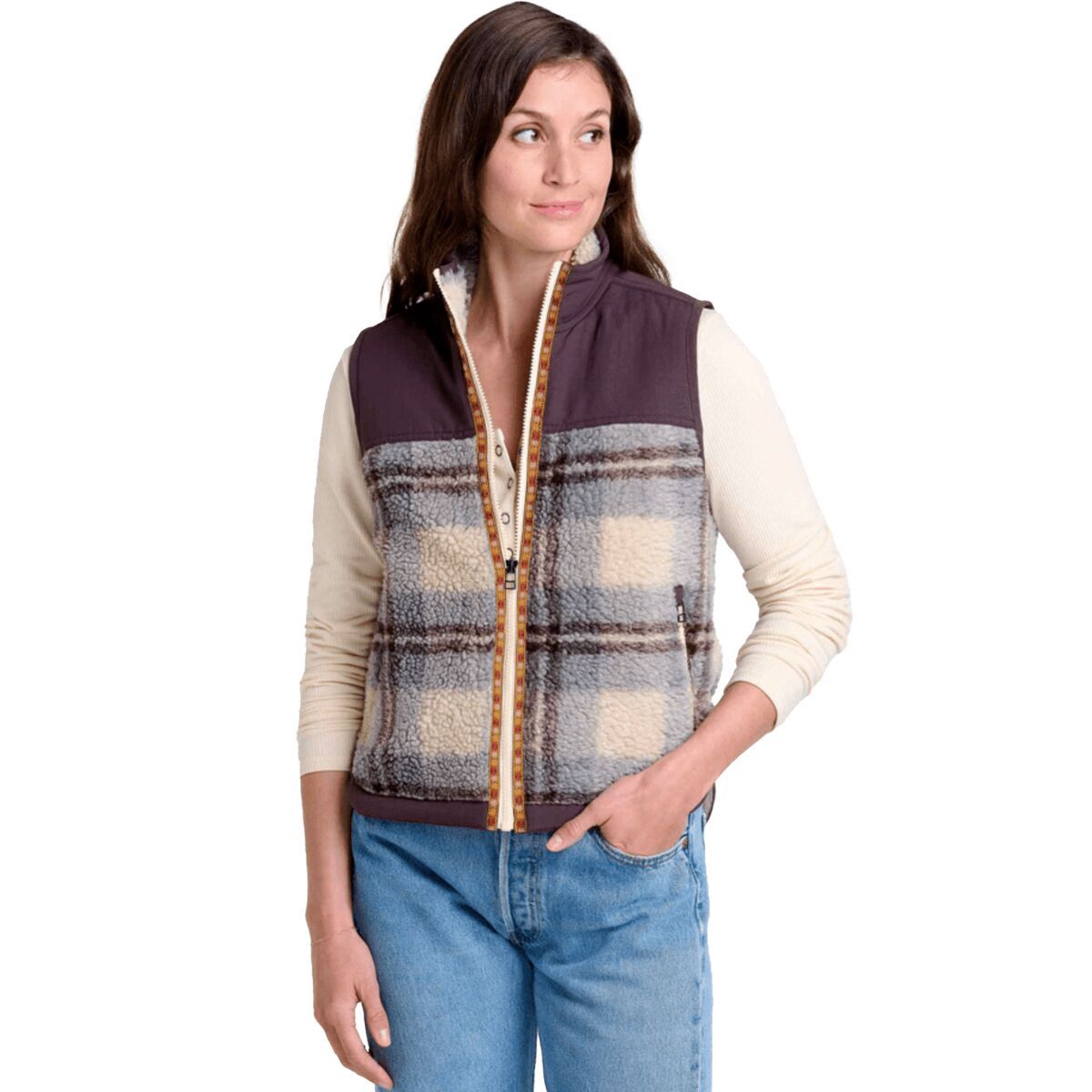 

Жилет с шерпой Sespe Toad&Co, цвет light ash plaid