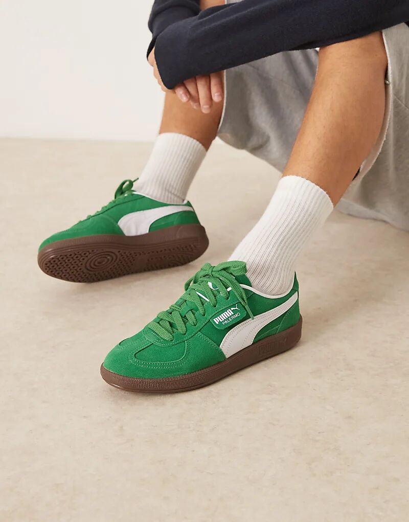 Кроссовки Puma Palermo зеленого цвета