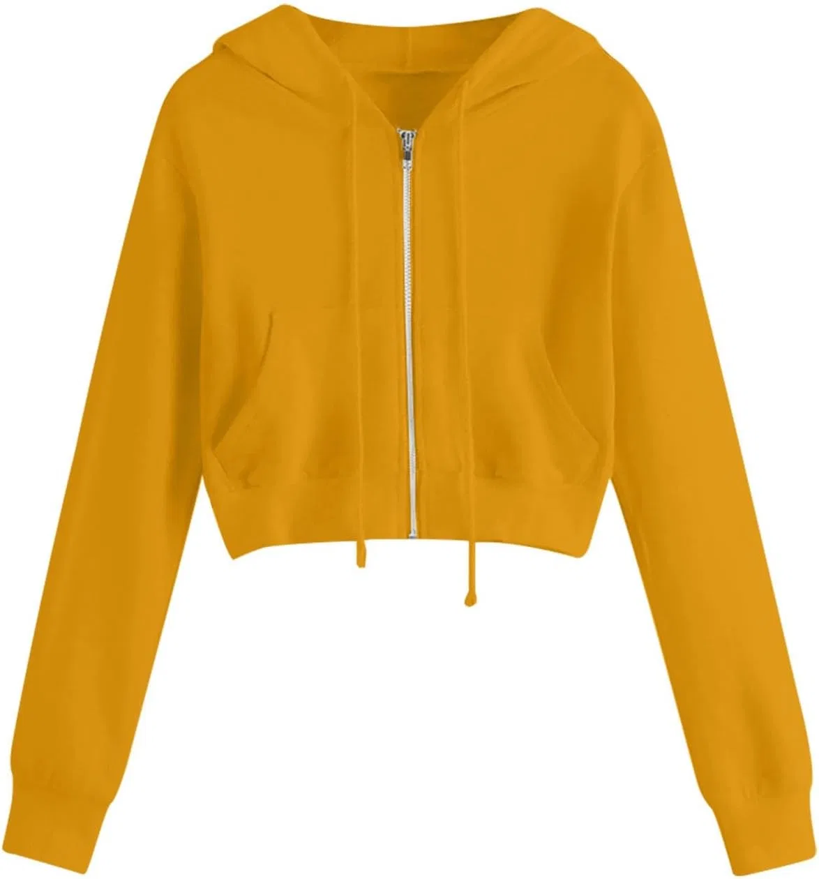 Женская толстовка с капюшоном на молнии, бренд Generic, цвет C11 Yellow