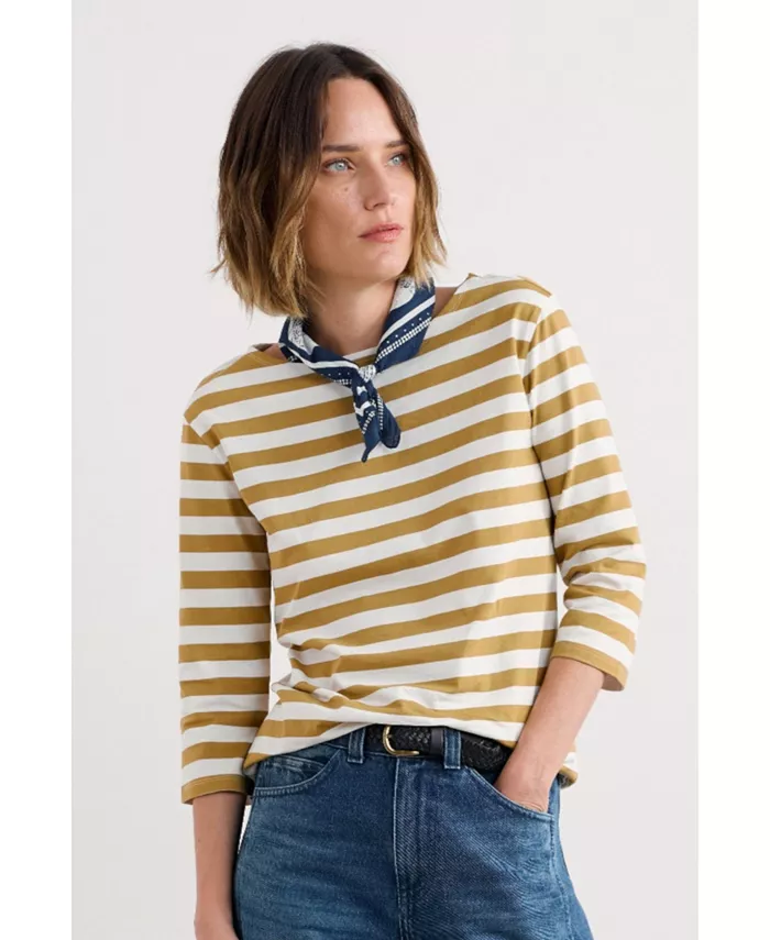 

Матросский топ с укороченным рукавом Seasalt Cornwall, желтый