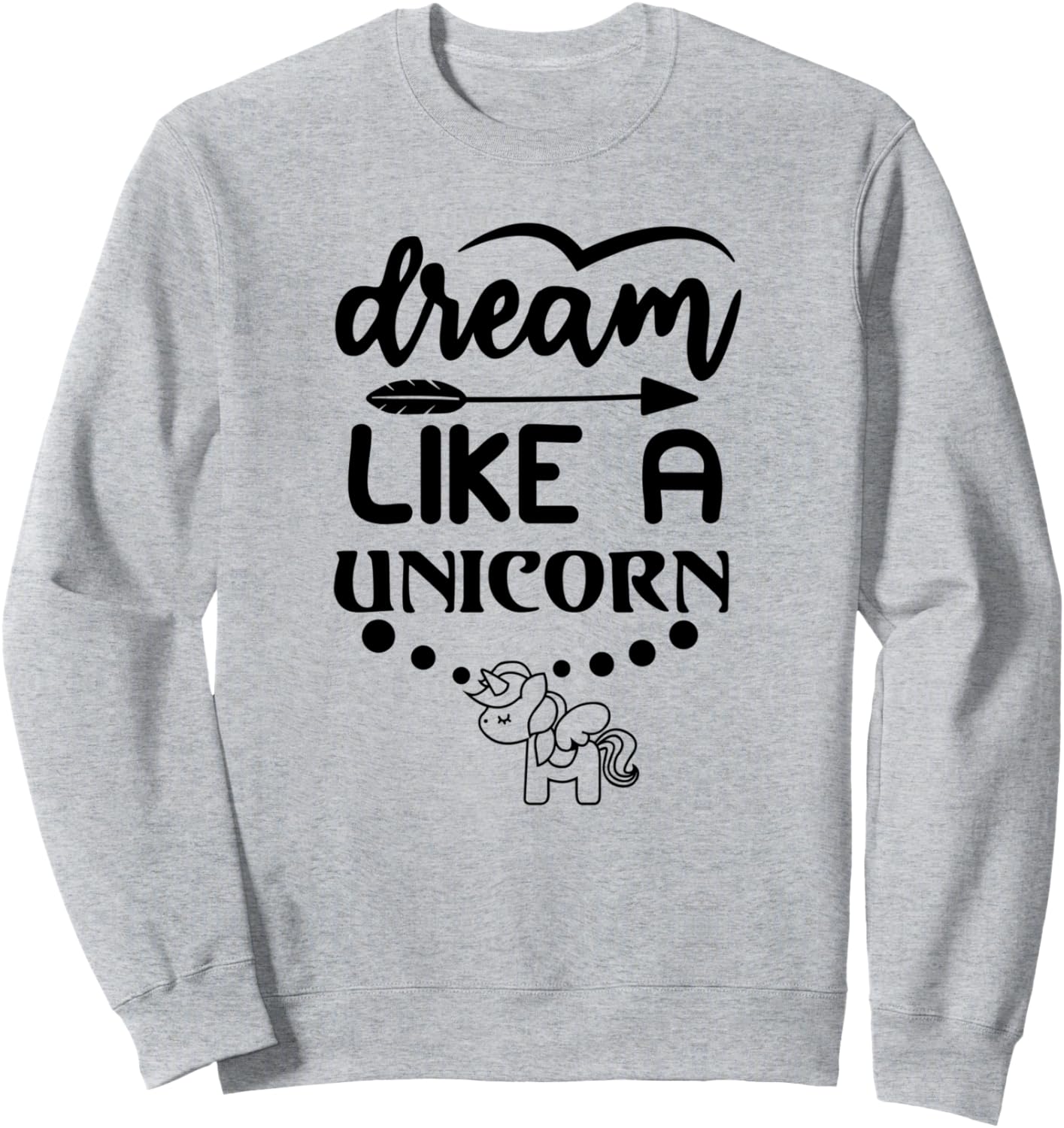 

Мечтай как единорог - Забавная толстовка для любителей единорогов Dream Like A Unicorn, серый