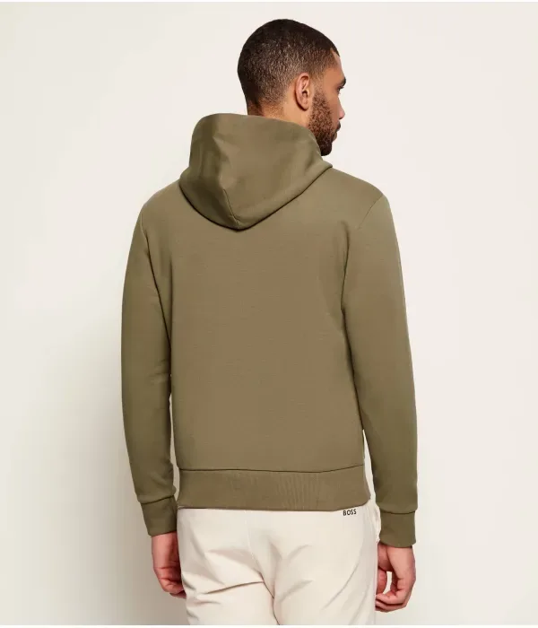 Обвисшая толстовка regular fit Boss Green, зеленый — фото 3