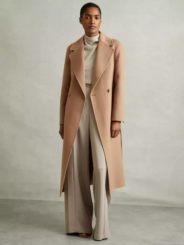 

Пальто Reiss Petite Lucia Double Breasted Wool Blend, цвет light/camel