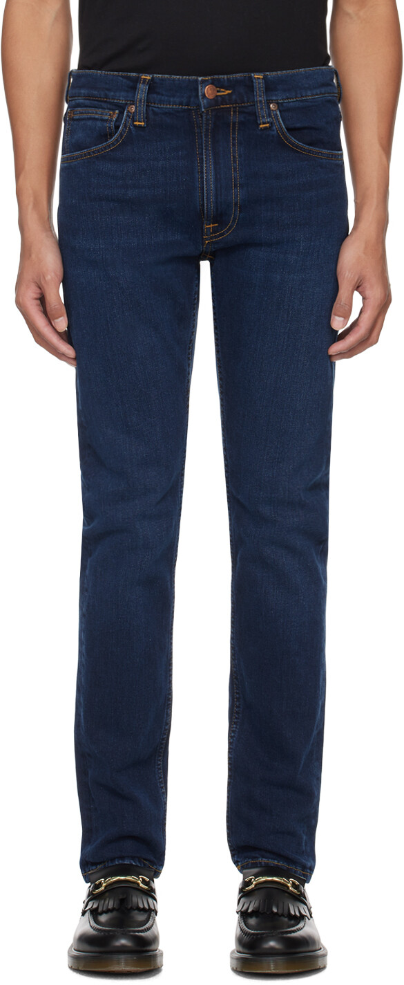 

Темно-синие джинсы Lean Dean Nudie Jeans, цвет New ink