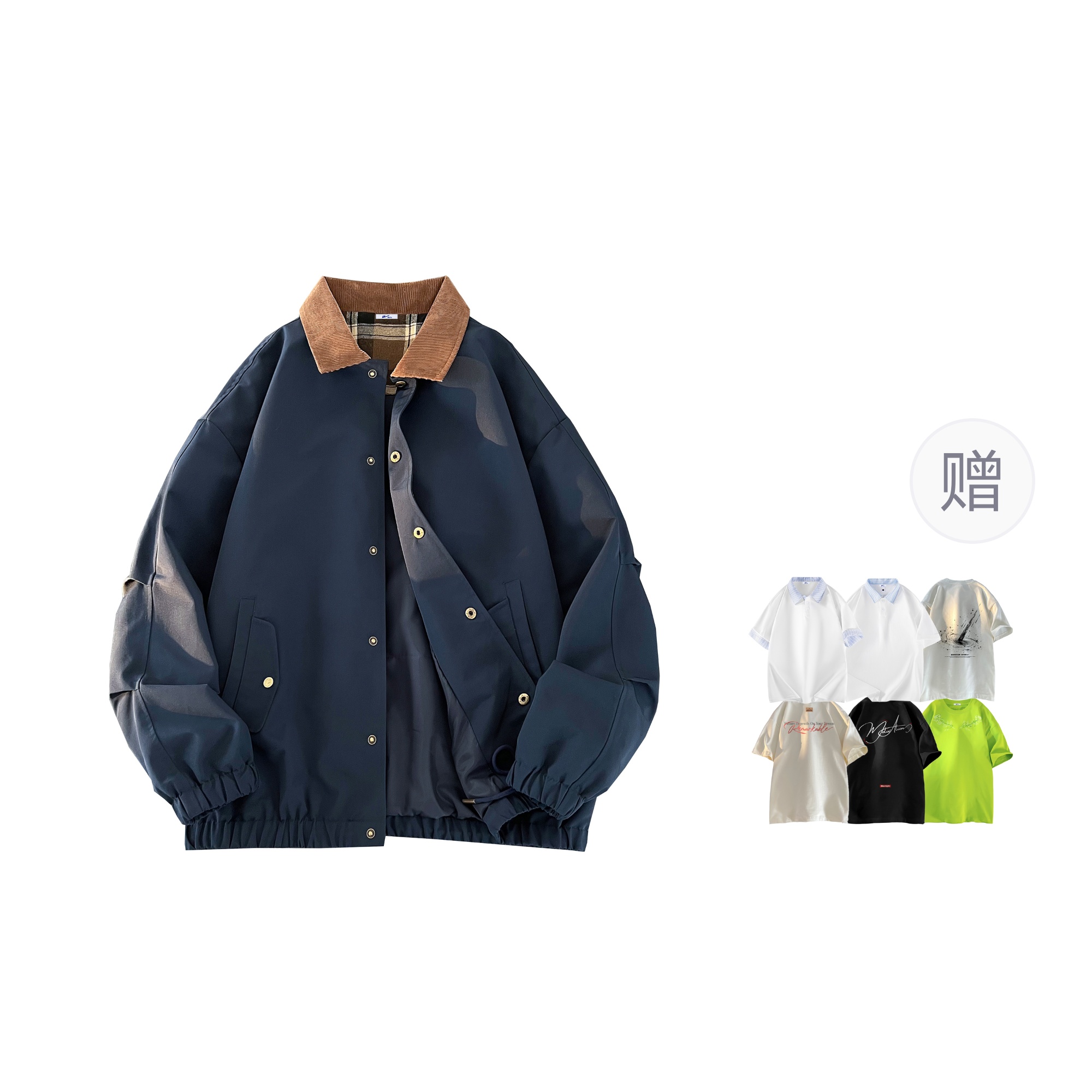 

WARRIOR Куртка Unisex из коллекции Huichao Riding The Wind, Navy Blue[Comes with Cooling Sensation Short-Sleeved T]