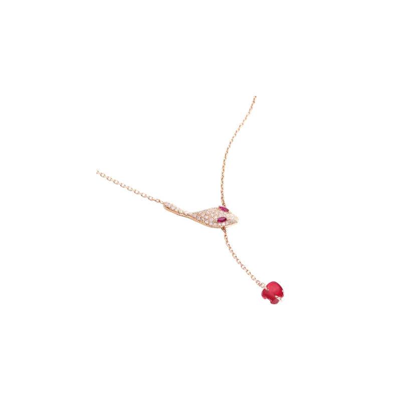 

Колье malafemmina из розового золота с бриллиантами и рубинами - dmf01carrdirdru DADA ARRIGONI