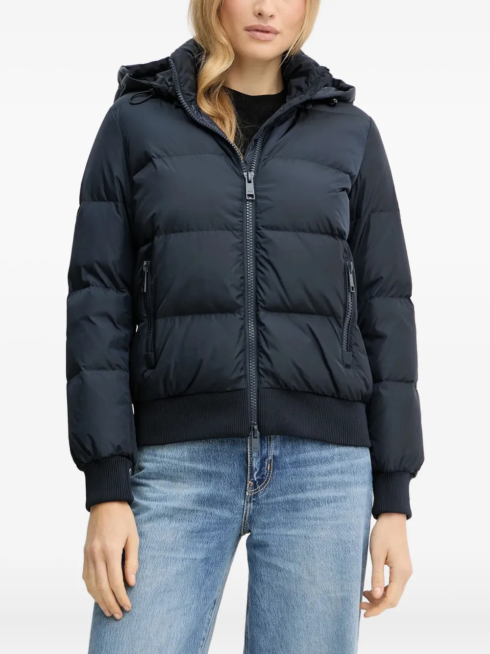 

Пуховая куртка с капюшоном Armani Exchange, синий