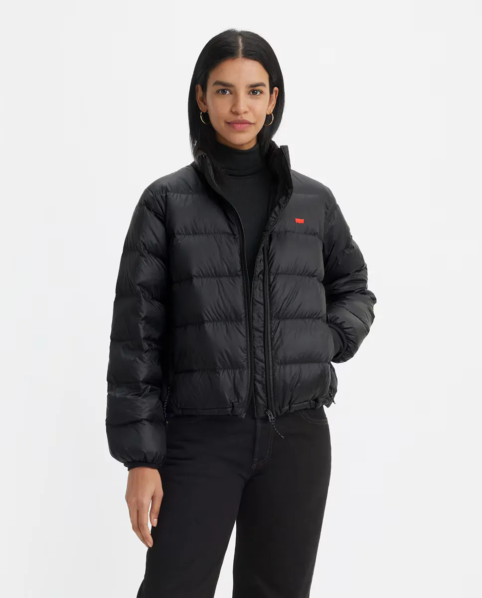 

Короткий женский пуховик на молнии Levi's, черный