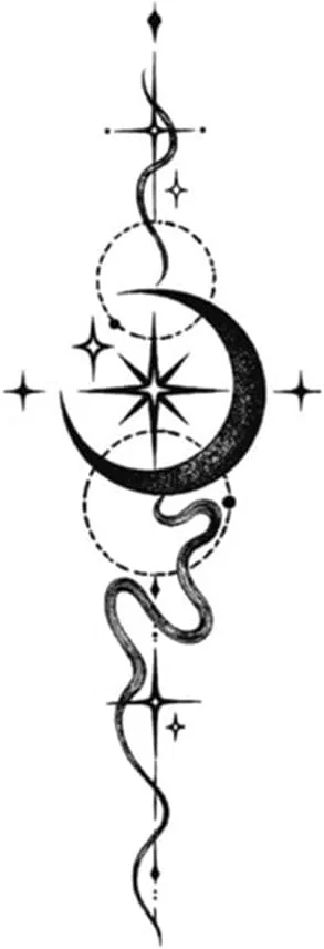 Временные татуировки Moon Shadow Arm, натуральные, водостойкие, 1 шт