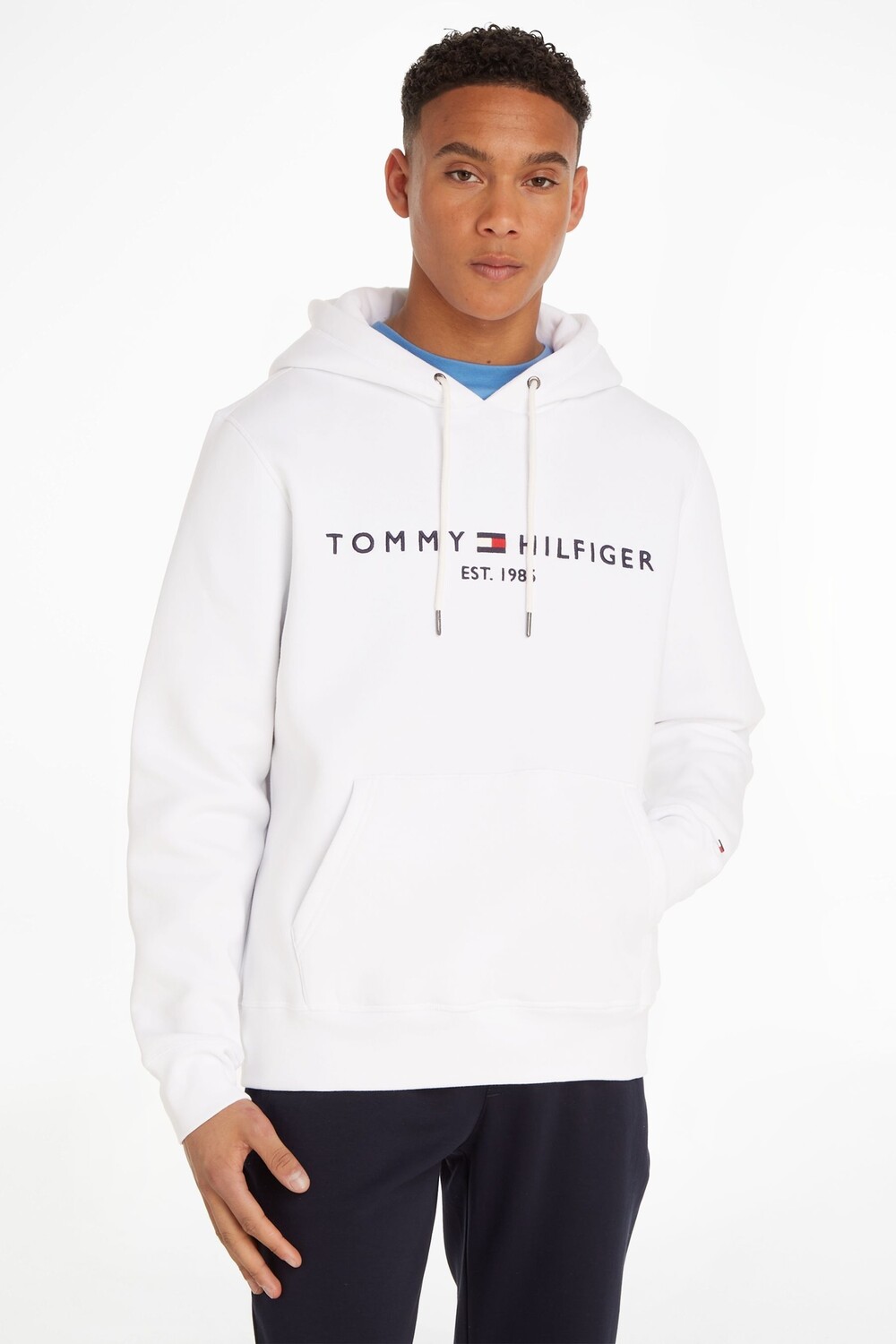 

Белая мужская толстовка с логотипом Tommy Hilfiger, белый