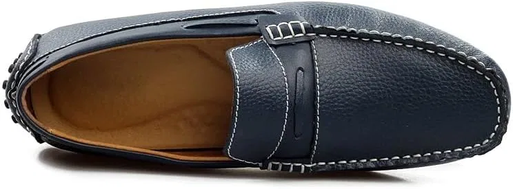 Лоферы мужские на плоском каблуке, Square Toe, Deep Blue SayfuR — фото 4