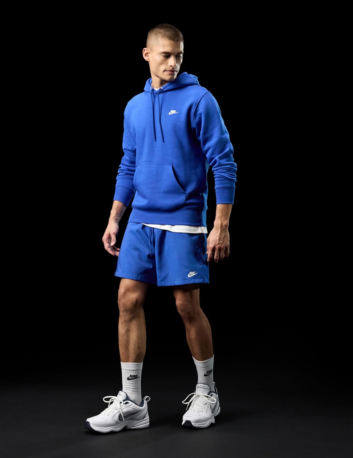 Мужские кроссовки для тренинга/тренировок Nike Air Monarch IV, белый/синий/темно-синий — фото 3
