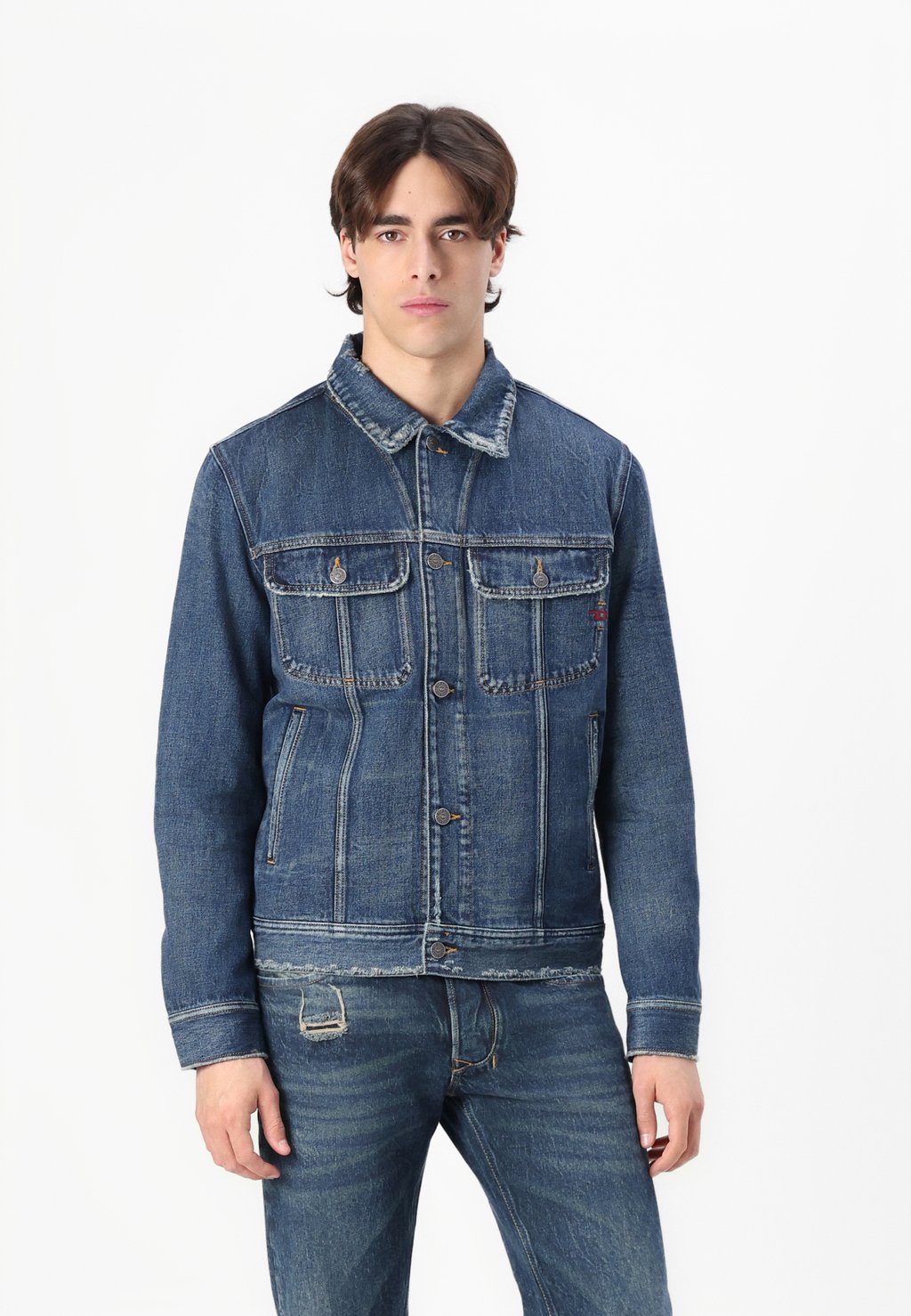 

Джинсовая куртка BARCY Diesel, цвет Blue Denim