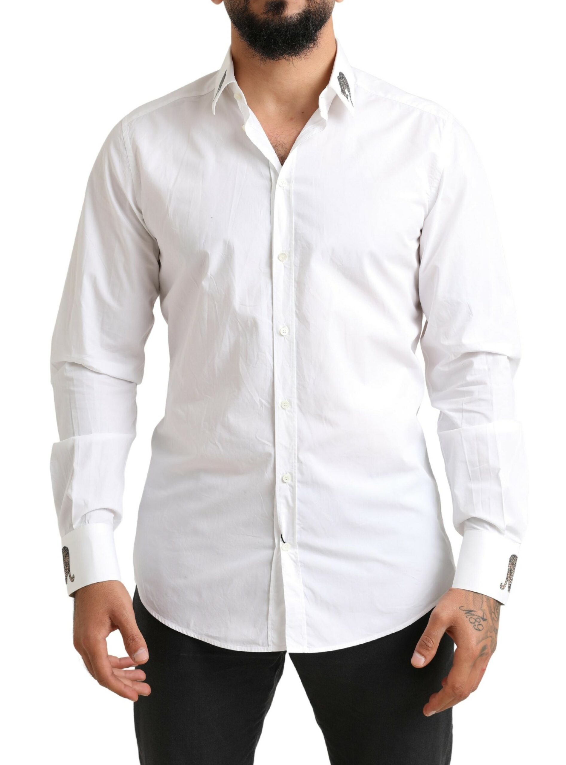 

Рубашка из белого хлопка Italian Elegance Slim Fit Dolce & Gabbana