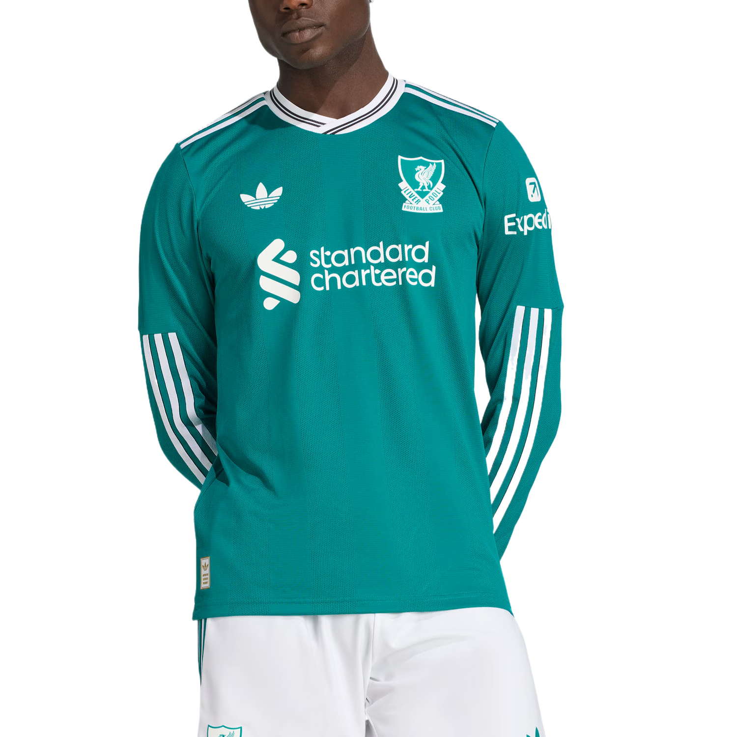 Футболка Adidas Liverpool Fc 25/26 Long Sleeve Third Authentic Adidas Originals, зеленый — фото 4