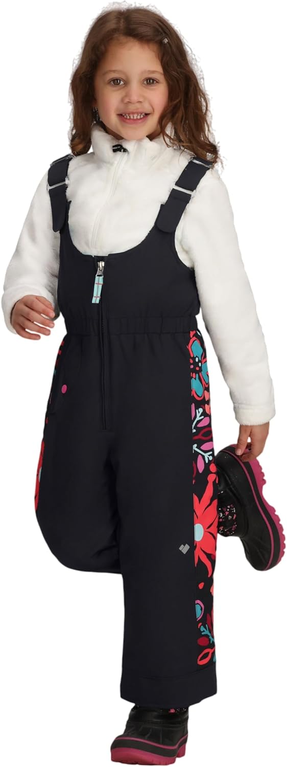 

Утепленные и водонепроницаемые зимние брюки Obermeyer Girls Snoverall Stripe с системой Kids I-Grow, Black