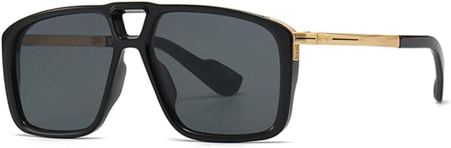 

Солнцезащитные очки UV400 с двойной перемычкой и заклепками, градиентная оправа, подходят для женщин и мужчин, для бега и занятий спортом на открытом воздухе UYPTK, Black Gray