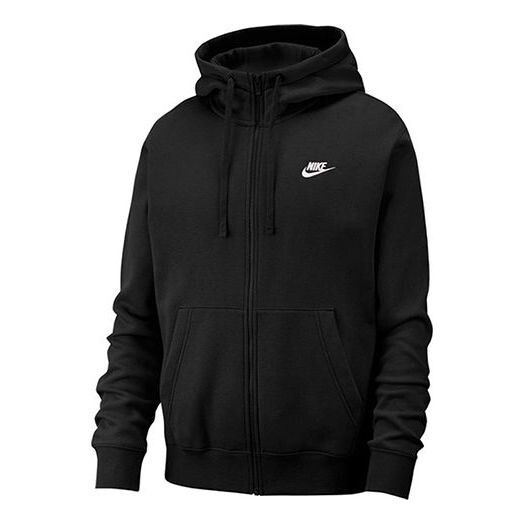 

Куртка Nike Casual Sports Solid Color Zipper hoodie Jacket Black, черный