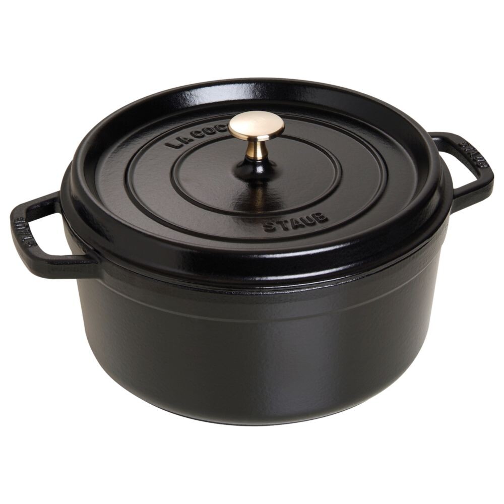 

Кокотная круглая чугунная кастрюля STAUB, черная, 20 см