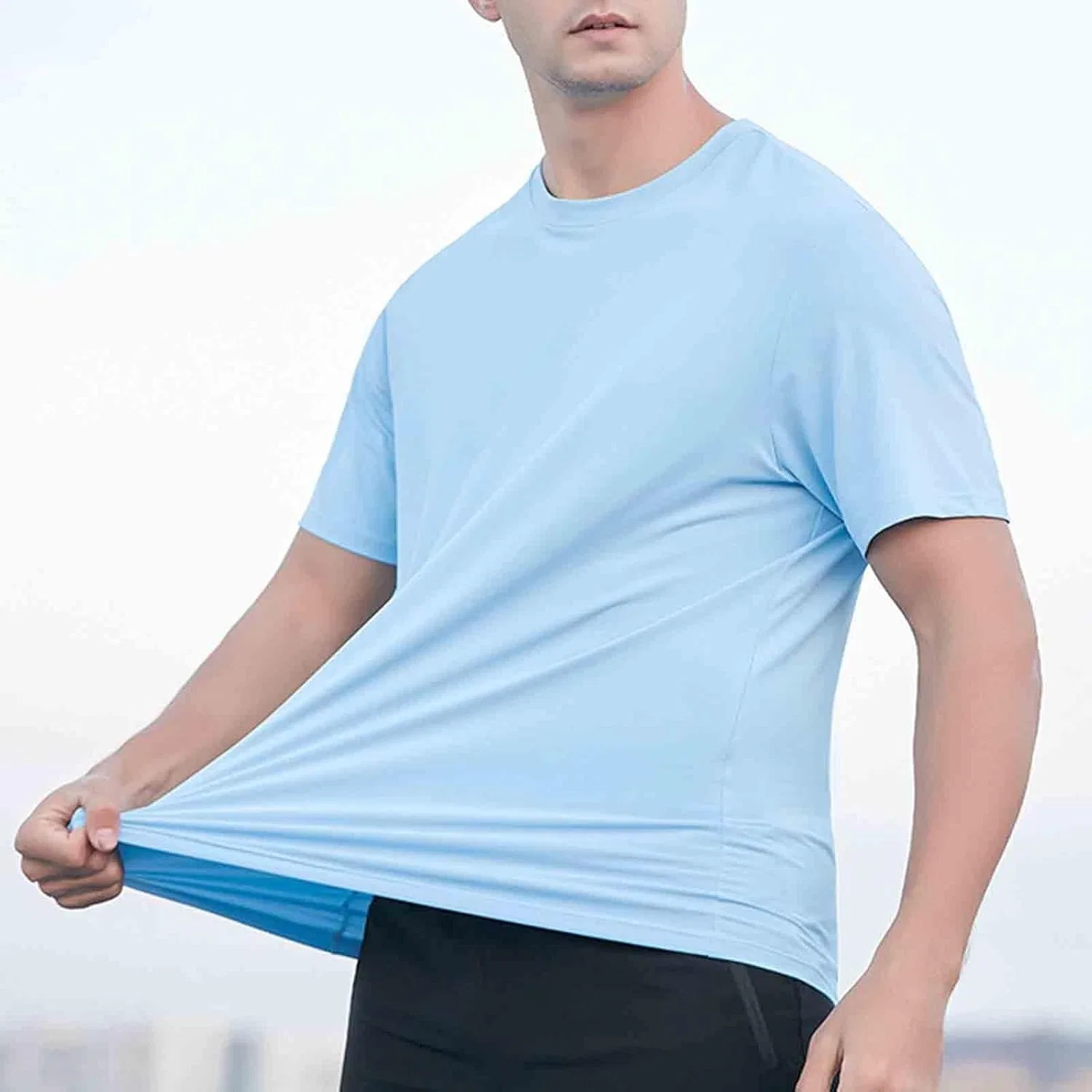 Мужская футболка Athletic T-Shirt, A#01 Light Blue — фото 2