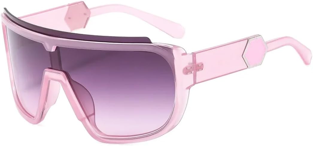 

Большие солнцезащитные очки для женщин и мужчин, роскошные дизайнерские винтажные панк-очки для активного отдыха, верховой езды, спорта, солнцезащитные очки UV400 SZVVBKK, Pink