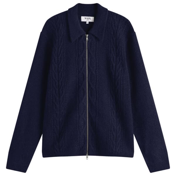 

Вязаная куртка Friar на молнии Wax London, темно-синий