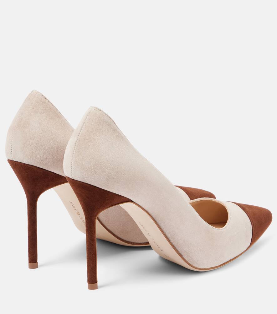 Туфли-лодочки Capcour 105 из замши Manolo Blahnik, 2069 Dbrw/2601 Mnud — фото 2