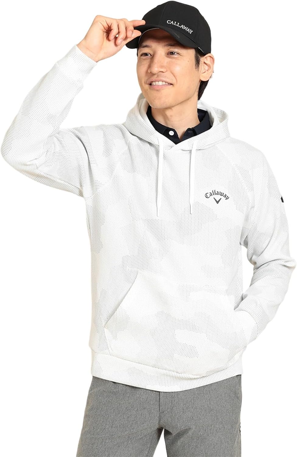 

Толстовка с капюшоном Callaway C23217103 для мужчин (с камуфляжным принтом), для гольфа, белый