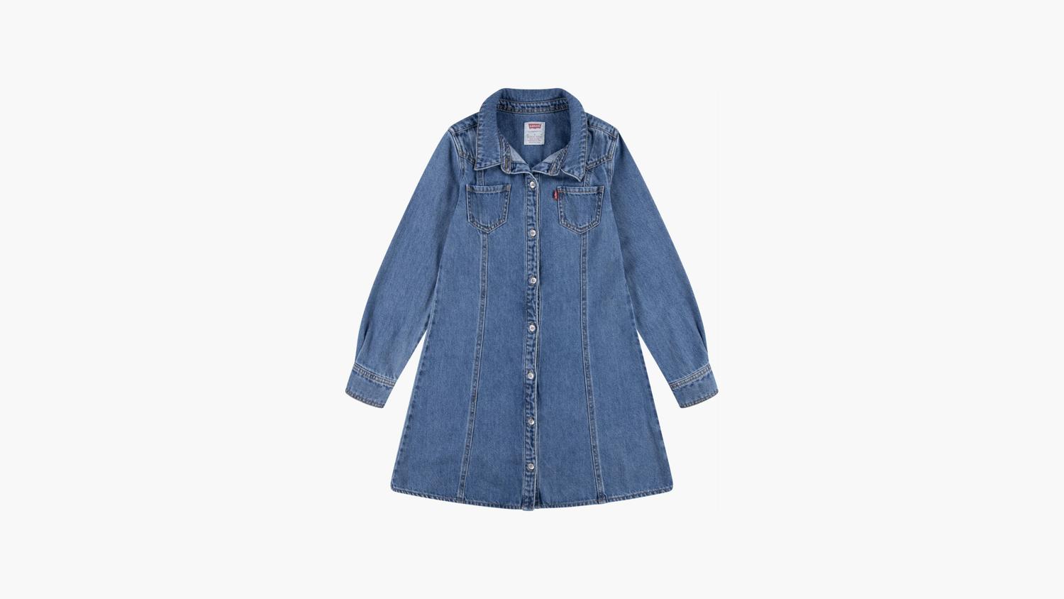 

Платье-рубашка Levis Western Denim для маленьких девочек 4-6 лет Levi's, Drew Me In - Medium Wash